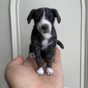 Needle Felted Dog Memorial Sculpture, Custom Felt Dog Replica, 3D Felt Wool Dog Portrait, Personalized Pet Keepsake Gift, Gift for Pet Owner
