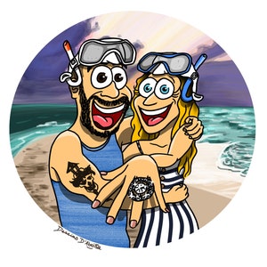 Portrait duo personnalisé BD