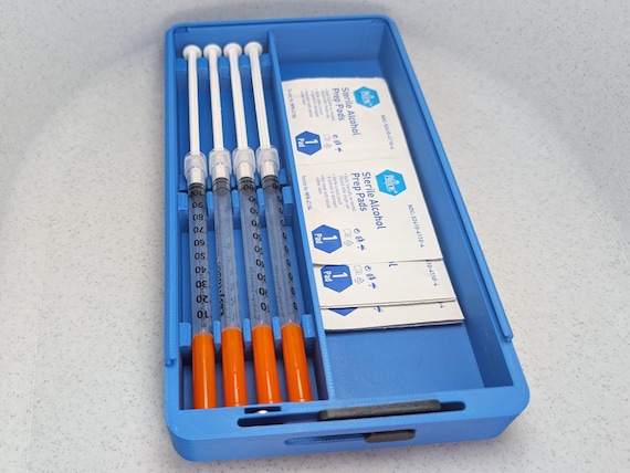 1ML Insulin, Peptide, Testosterone Syringe Storage Case, Insulin Accessories, Peptide Case, Insulin Syringe Storage, Travel Organizer