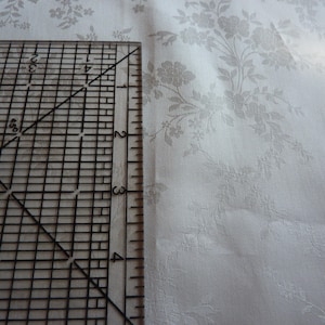 Rachel Ashwell Shabby Chic Ivory Rose Jacquard Cotton Fabric - 118" Wide- BTHY image 7
