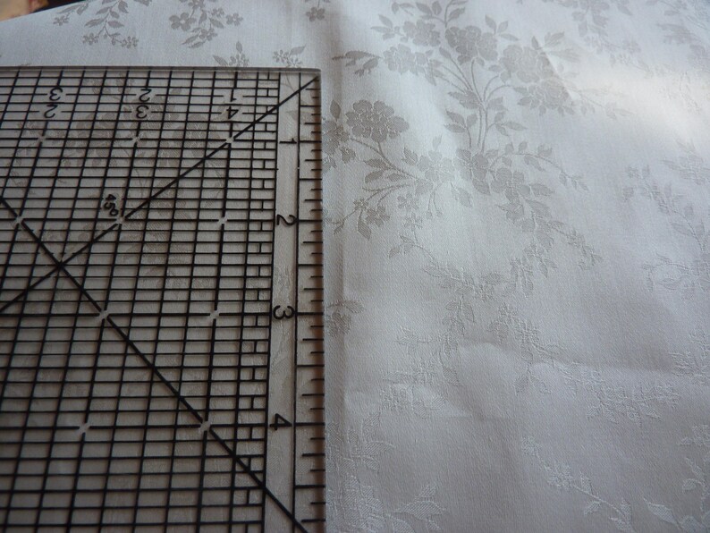 Rachel Ashwell Shabby Chic Ivory Rose Jacquard Cotton Fabric - 118" Wide- BTHY image 7