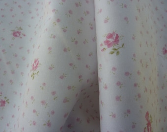 Yuwa Sweetest Ditsy Dreamy Pink Roses on White 100% Quilt Weight Cotton BTY
