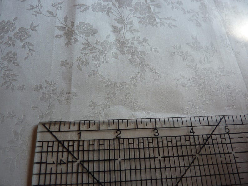 Rachel Ashwell Shabby Chic Ivory Rose Jacquard Cotton Fabric - 118" Wide- BTHY image 5