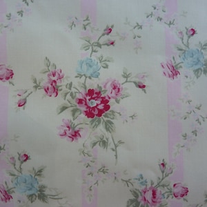 Rachel Ashwell Shabby Chic Boutique RARE Rose Trellis Ivory 54" W Cotton Poplin 1 yd.