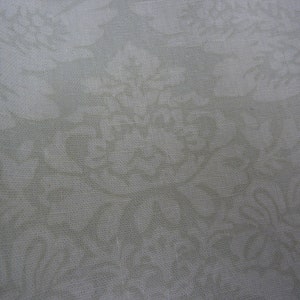 Rachel Ashwell Shabby Chic Boutique Creamy Lime Damask Linen Union   BTY- 54&quot; wide