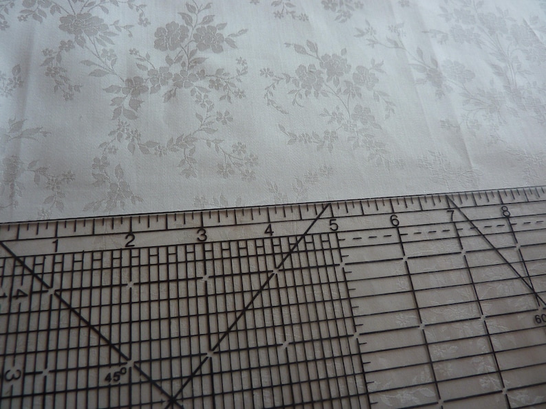 Rachel Ashwell Shabby Chic Ivory Rose Jacquard Cotton Fabric - 118" Wide- BTHY image 8