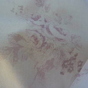 Yuwa Etheral Plum Roses on Ivory 100% Cotton Lawn Fabric - HTF Out of Print