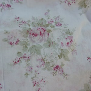 Rachel Ashwell Roseblossom Fabric: Shabby Chic Blue Floral Voile, 100% Cotton