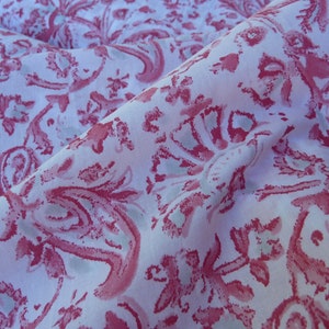 RARE Rachel Ashwell Shabby Chic Indes Red/Aqua/White  Bohemian Lawn Fabric 54&quot; wide. BTY