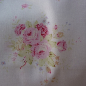 Kaufman Mary Rose Pink Rose Bouquets on White with Moire Pattern in Pink  100% Cotton Fabric BTY