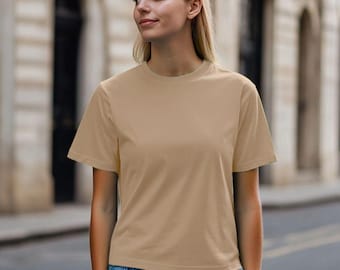Women's Organic Cotton Tee: Plain Sustainable T-Shirt