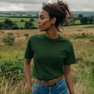 Women's Organic Cotton Tee: Plain Sustainable T-Shirt image 5
