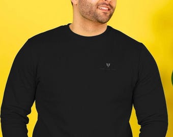 Sweat-shirt blanc en coton bio avec logo Psi Heart - Life - Soul