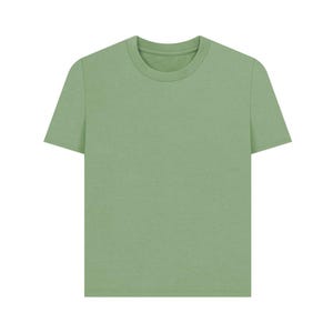 Women's Organic Cotton Tee: Plain Sustainable T-Shirt Sage