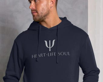 Grand sweat à capuche pour hommes Heart-life-soul psi