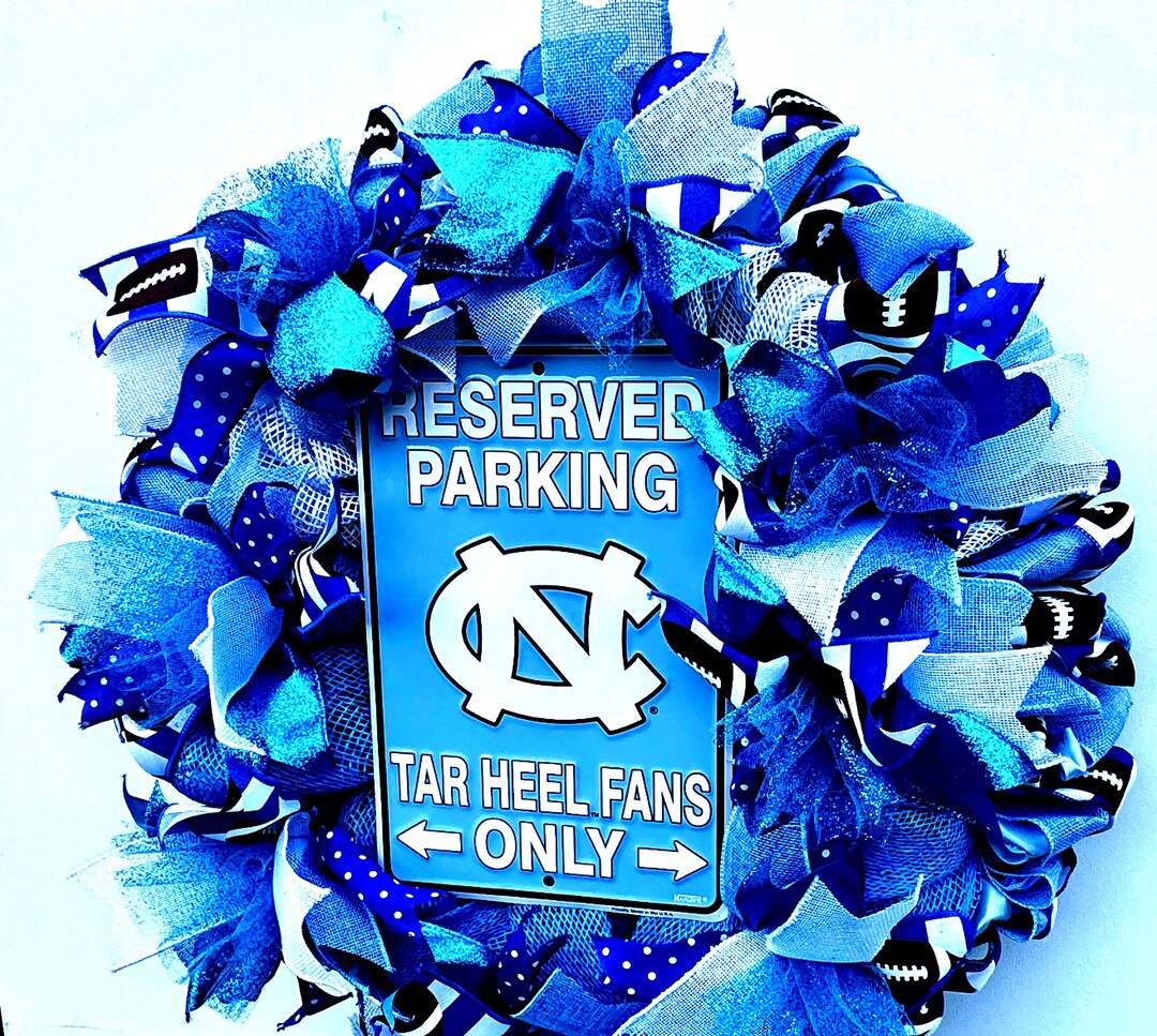 Tar Heels Racks North Carolina Tar Heels Wreath: Unique Tar Heel Decor - Etsy