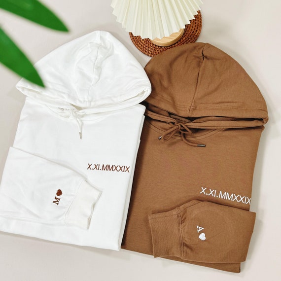 White Magnet Couple Hoodies Sweatshirts Anniversary Hoodie With