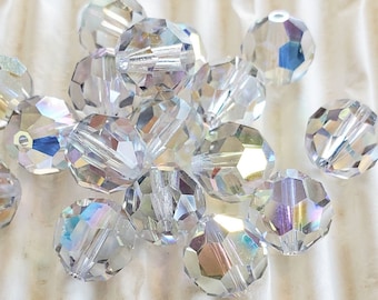 Factory Pack Swarovski Crystal Clear AB 8mm Faceted Round 5000