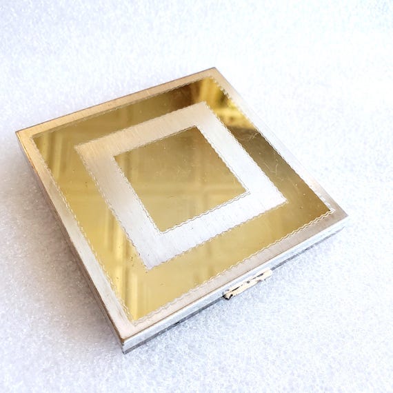 J.V. Pilcher Powder Compact With Mirror, Unused N… - image 1