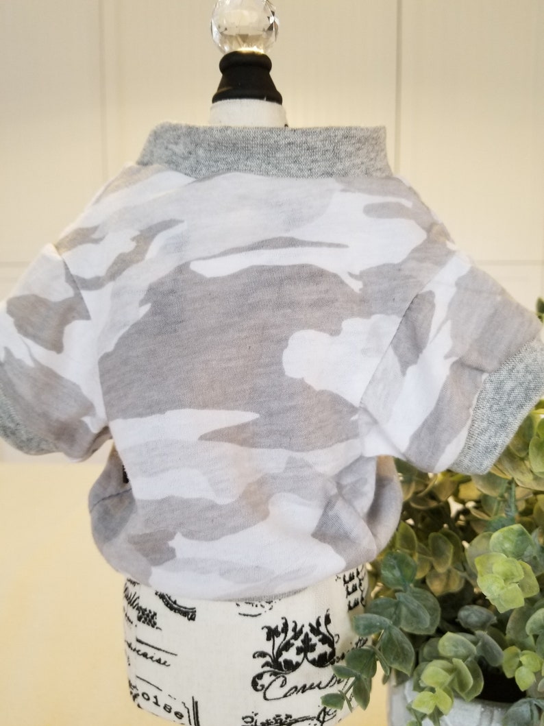 Dog Clothes Gray Camo Tshirt Small Dog Clothes Chihuahua Etsy
