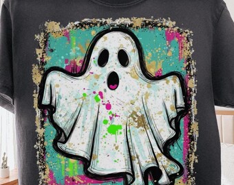Fantasma de Halloween retro PNG: Diseño de sublimación de temporada espeluznante (descarga digital)