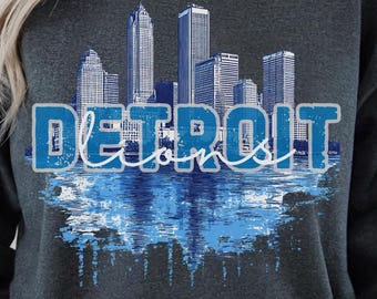 Detroit Lions PNG: Football Sublimation Design (Digital Download