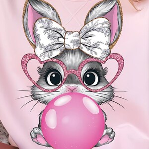 Ostern PNG, Osterhase PNG, Kokette Hase PNG, Demure Osterhase PNG, Ostern Sublimations-Shirt Design, digitaler Download