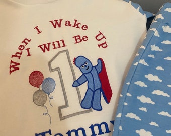 W ogrodzie nocnym iggle piggle spersonalizowana piżama