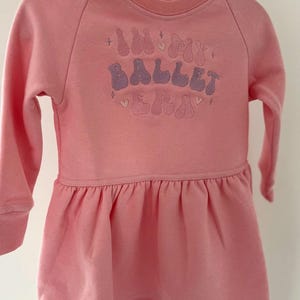 Ballet kids personalised dress | sweatshirt | personalised embroidered | ballet | ballet outfit | dancing | ballerina dress