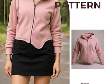 Patron robe capuche PDF XS-4XL