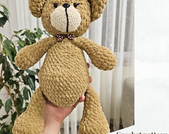 Patrón de osito de crochet: Juguete fácil para niños pequeños (PDF)