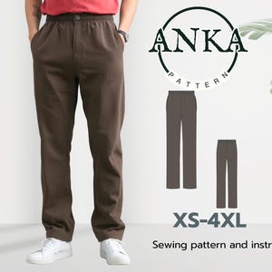 Comfy Men&#39;s Loose-Fit Pants Sewing Pattern - XS-4XL Sizes