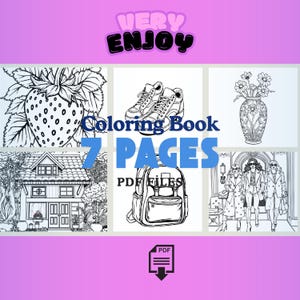 Relaxing Coloring Pages Bundle: Girl Moments Printable Book (PDF Download)