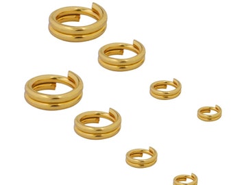 Stainless Steel Split Rings Wire diameter .6mm (5 split rings) Silver and Gold Color