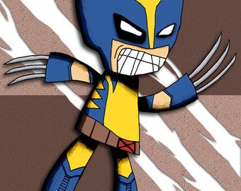 Wolverine Art Print X-Men Illustration Super Hero