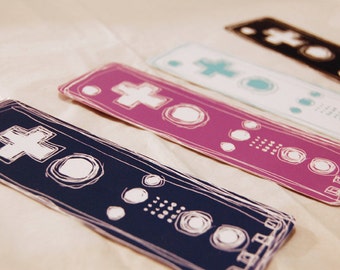 Nintendo Wii Wiimote Video Game Art Bookmark Set