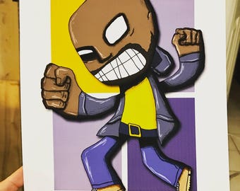 Luke Cage Art Print Power Man Illustration