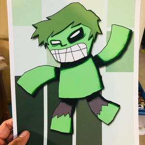 Hulk Art Print Superhero Illustration