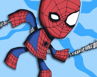 Art Print Amazing Spiderman Superhero Illustration