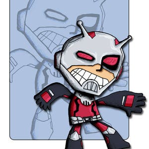 Ant-Man Art Print Avengers Superhero Illustration image 2