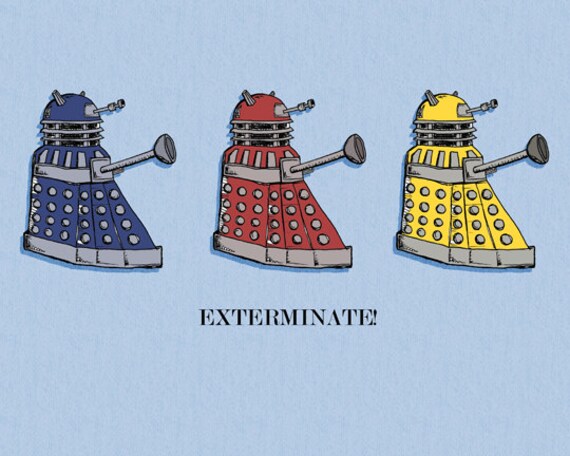 Doctor Who-Dalek-Biglietto di auguri verde colore