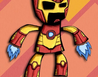 Iron Man Art Print Avengers Illustration Superhero