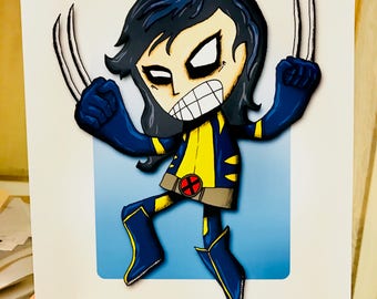X-23 Wolverine Art Print Superhero X-Men Illustration