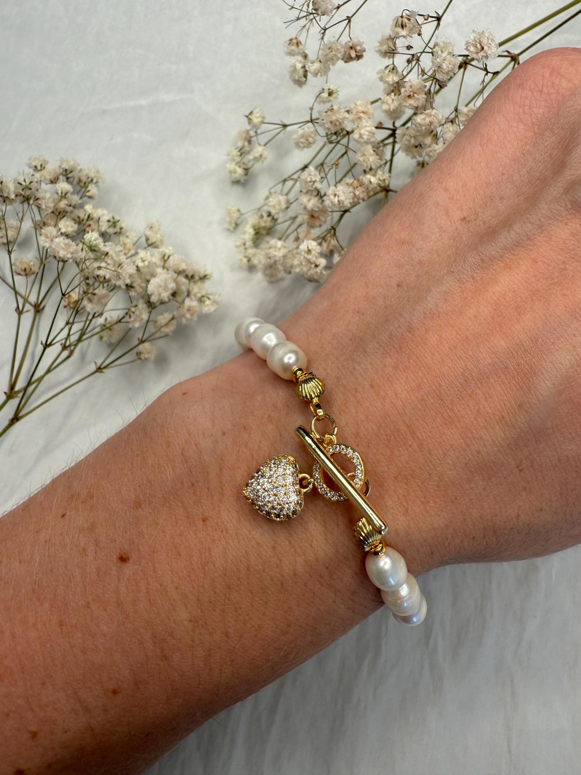 Heather Gardner - Bridal Three Freshwater Pearl Link Handchain