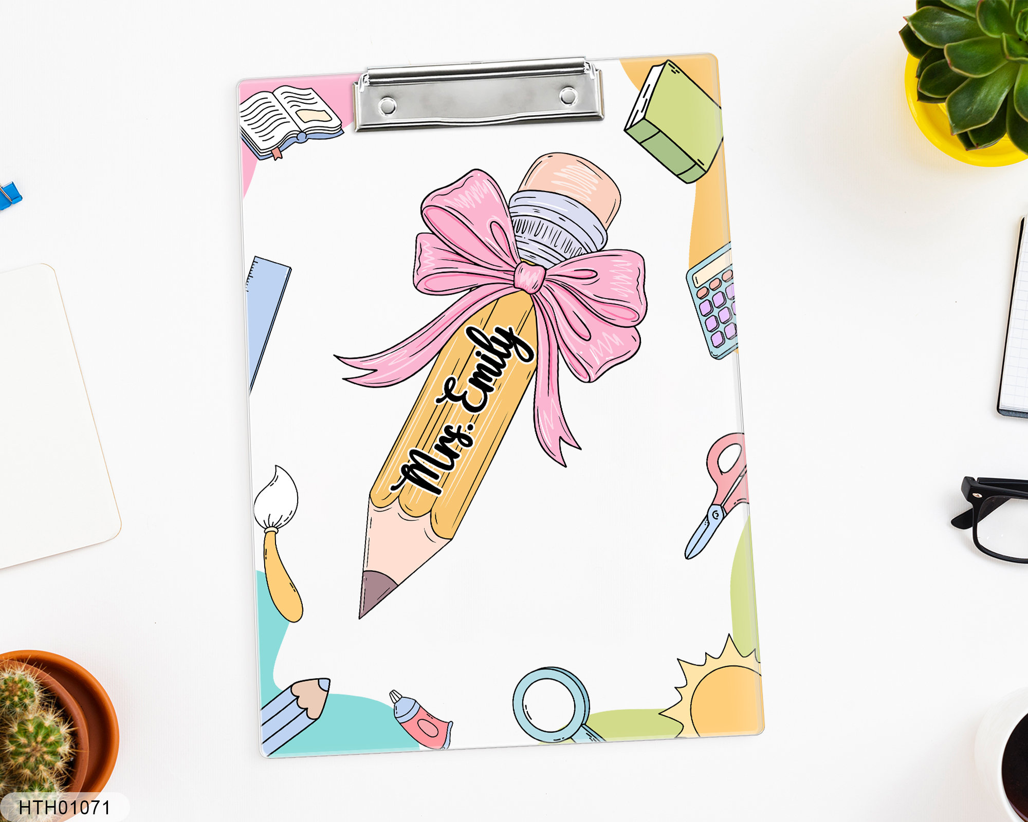 Personalized Teacher Clipboard, Clipboard, Teacher Acrylic Clipboard, Back to School Gift, Teacher Gift, Gift for Principal Assistant