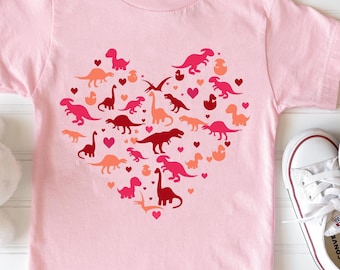 Dinosaur Heart Toddler Shirt, Valentine Dinosaur Toddler Shirt, Heart of Dinosaurs Tee, Dinosaurs Kids Shirt, Dinosaurs Lover Sweatshirt