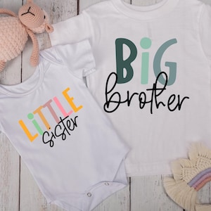 Matching Family Shirt, Big Brother Tee, Big Sister Tee, Little Brother Baby Tee, Little Sister Tee, Siblings Matching Shirt,Baby Shower Gift