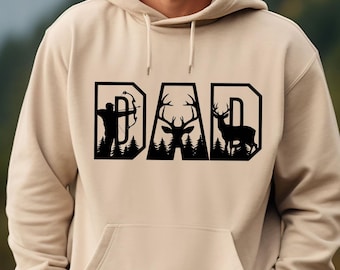 Hunting Dad Shirt, Fathers Day Shirt, Dad T-Shirt, Deer Hunting Dad Hoodie, Hunting Dad Gifts, Outdoor Dad Tshirt, Hunter Dad Gift