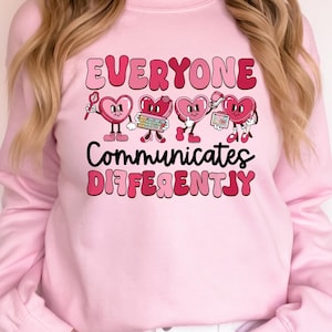 Speech Therapy Shirt, Everyone Communicate Differently Shirt, Gift For Speech Therapist,  Autism Awareness Tshirt, Speech Pathologist Tee