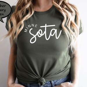 Minnesota Shirt, Women’s Minnesota Shirt, State Of Minnesota Shirt, Minnesota Girl Tee, Moving to Minnesota Gift Tee, Minnesota Travel Shirt image 2